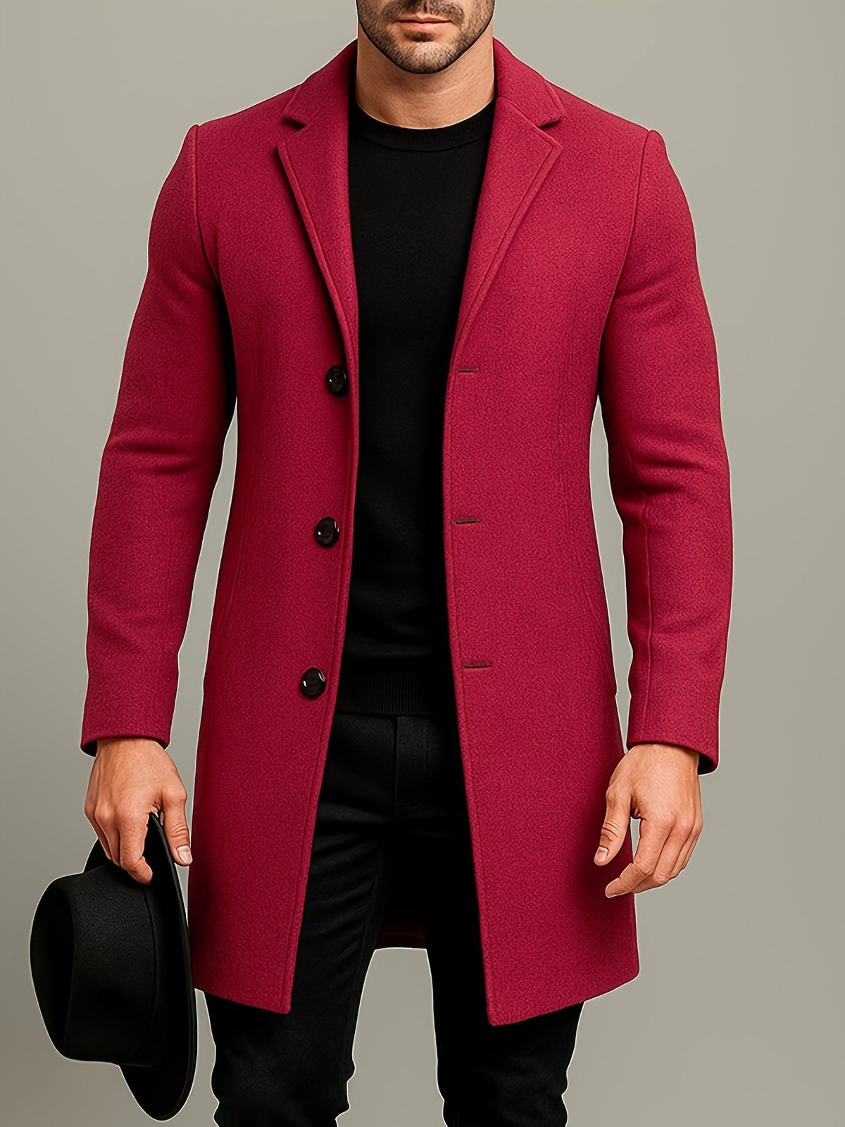 Oscar | Men's Mid-Length Tweed Coat for Winter
