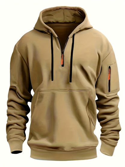 Callum | Men's Classic Solid Zip-Up Hoodie for Winter