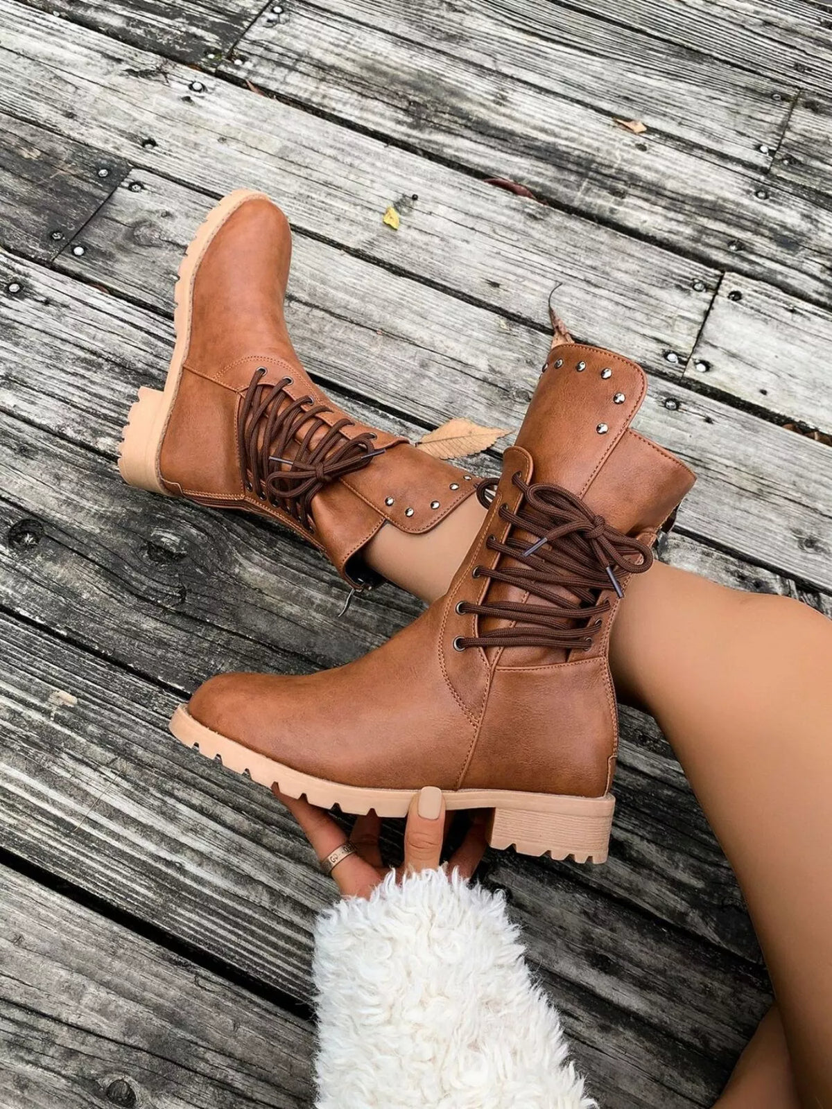 Susan | Women's Elegant Round-Toe Block Heel Boots