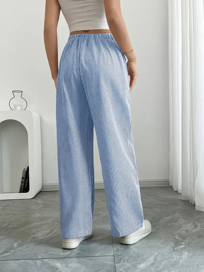 Linda | Chic Striped Trousers with Pockets