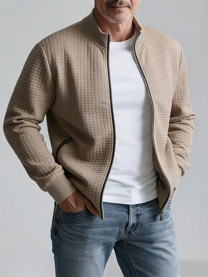Leo | Men's Textured Waffle-Knit Jacket for Winter