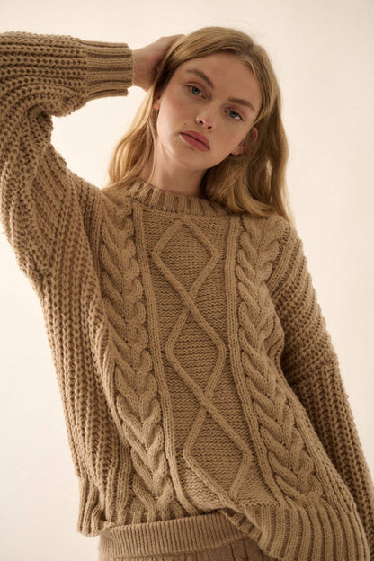Fern | Women's Cosy Cable Knit Long-Sleeve Jumper for Winter
