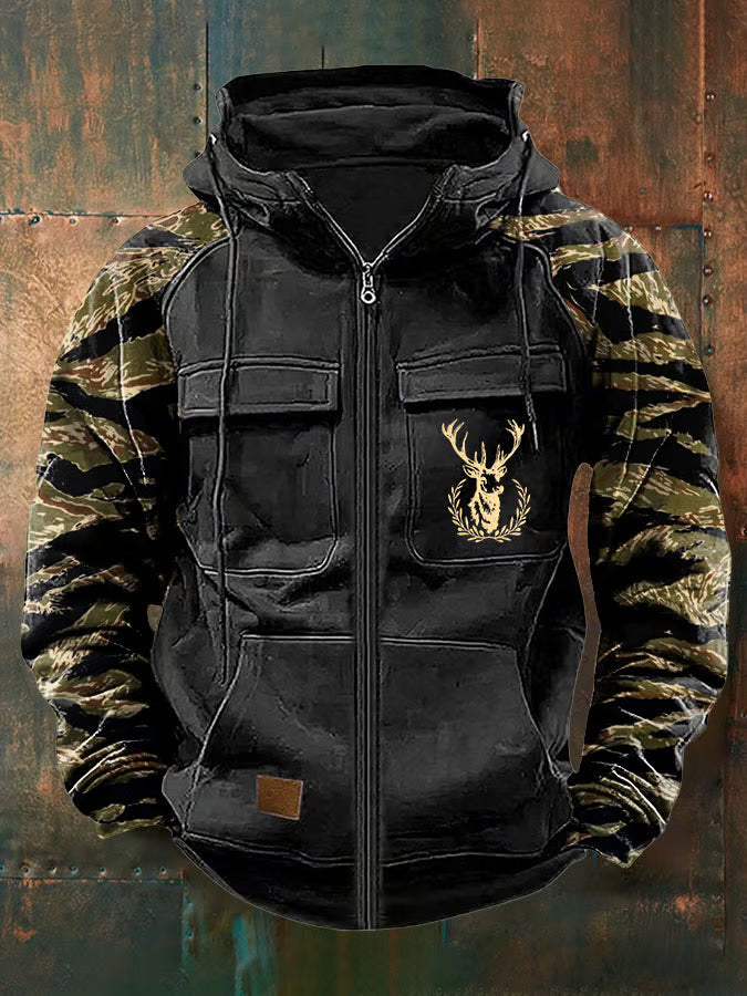 Cameron | Men's Clean Multi-Pocket Zip-Up Hoodie for Winter
