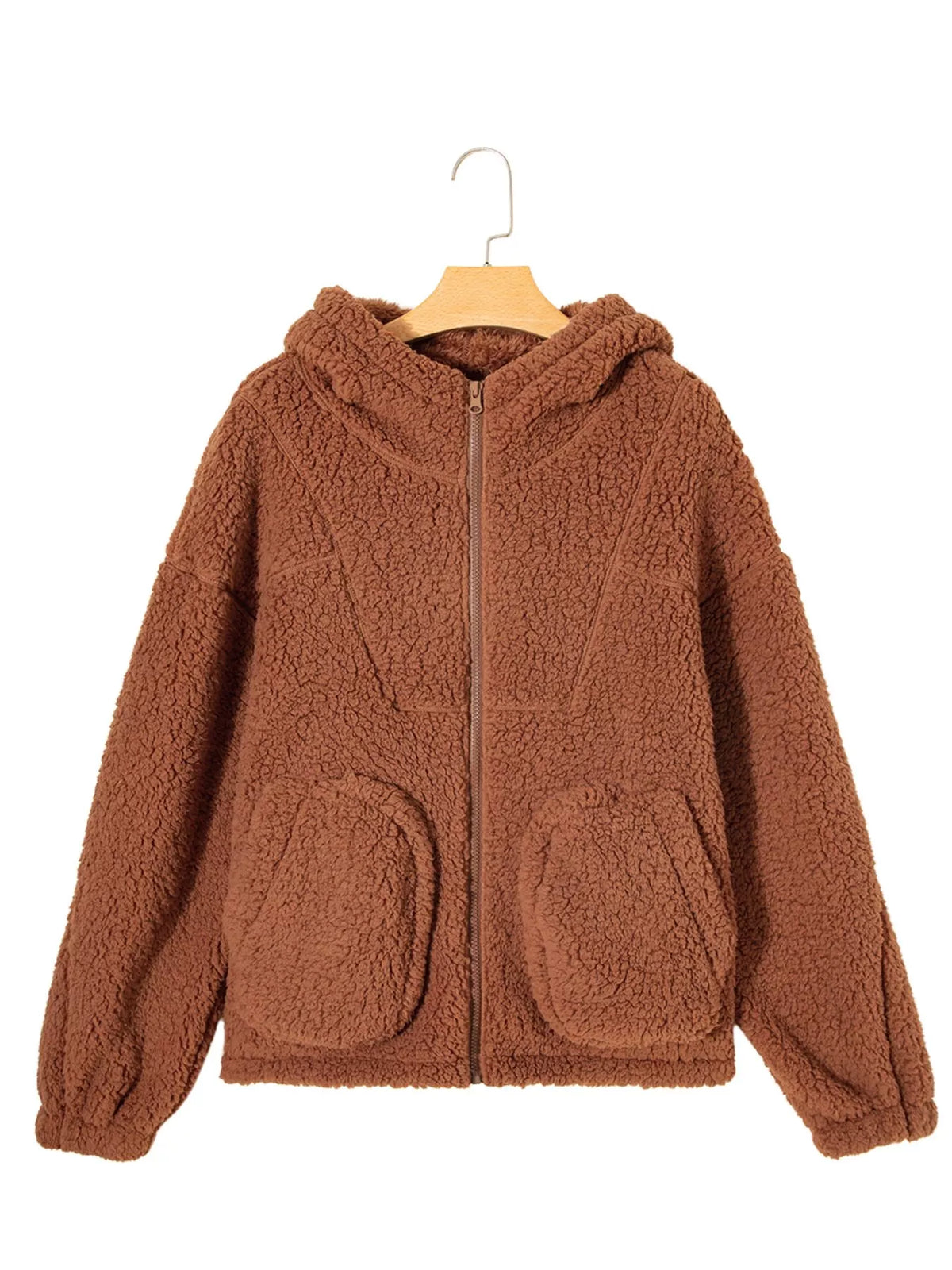 Marjorie | Women's Cosy Relaxed-Fit Teddy Zip-Up Jacket for Winter