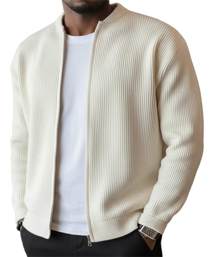 Joseph | Men's Ribbed Zip-Up Cardigan Jacket for Winter