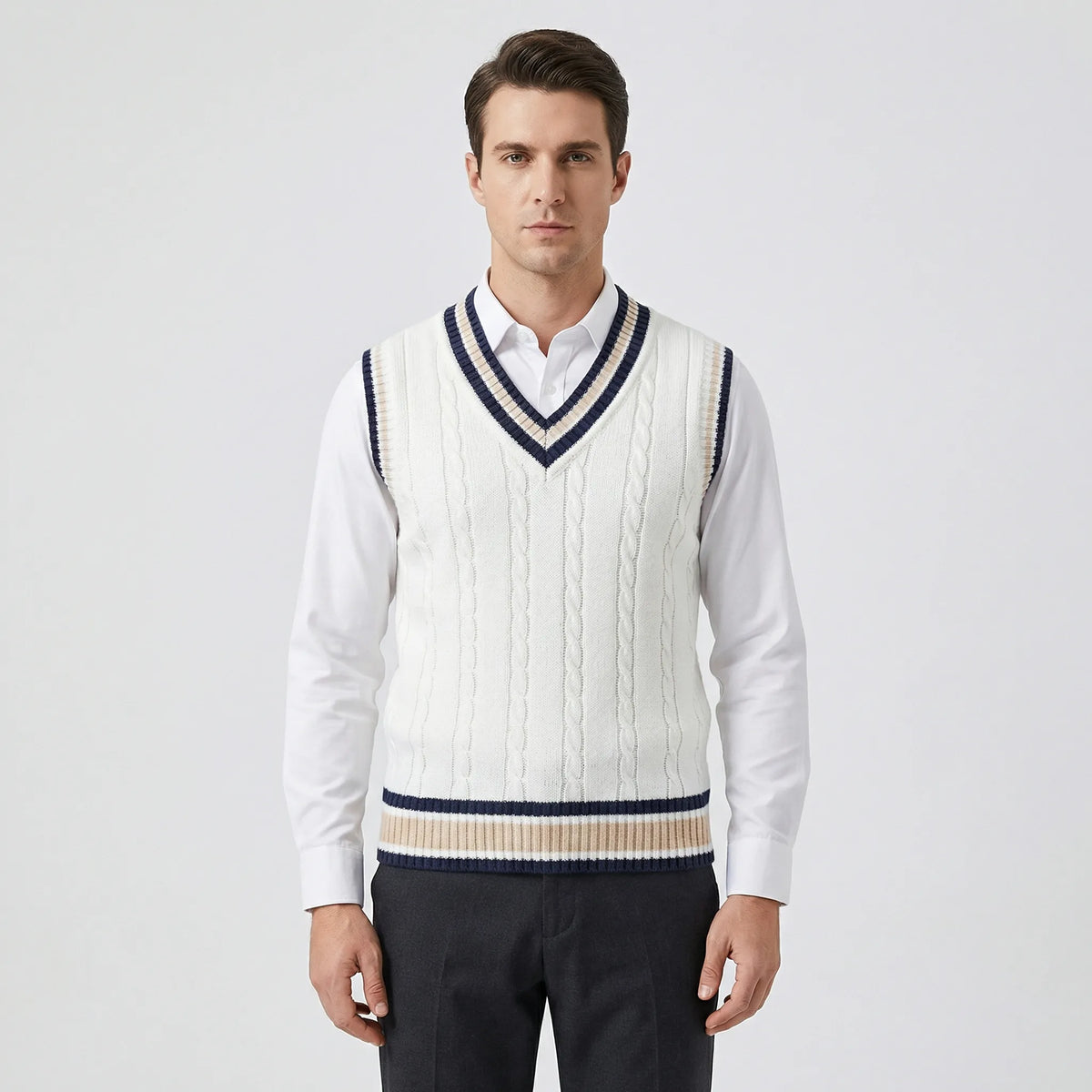 Casual Preppy Knit Jumper Vest