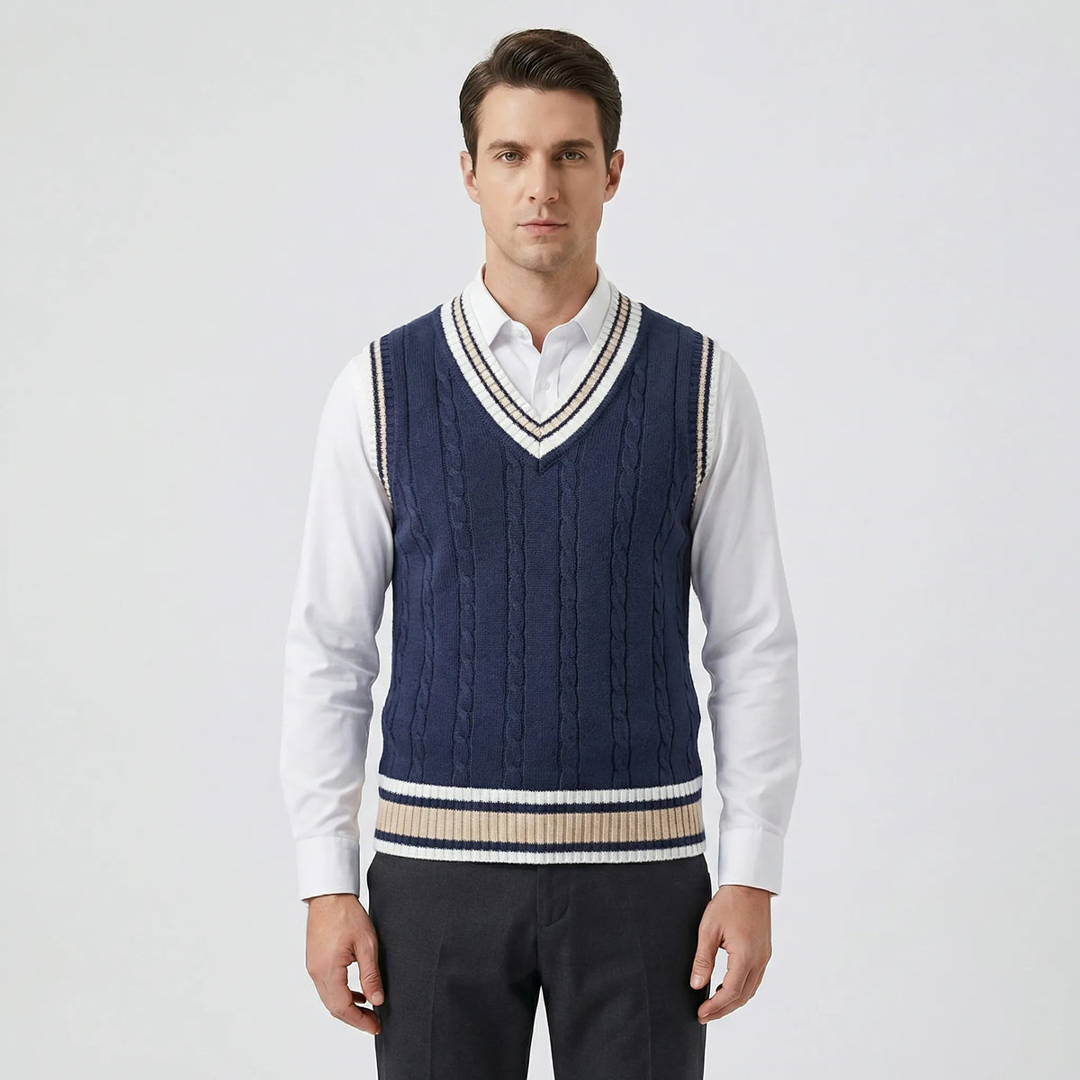 Casual Preppy Knit Jumper Vest