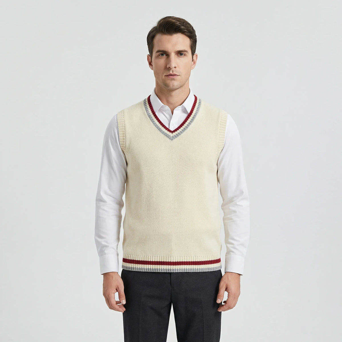 Casual Preppy Knit Jumper Vest