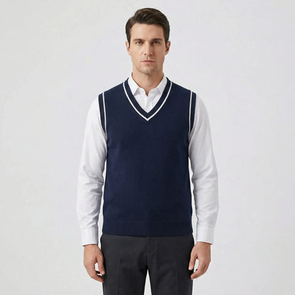 Casual Preppy Knit Jumper Vest