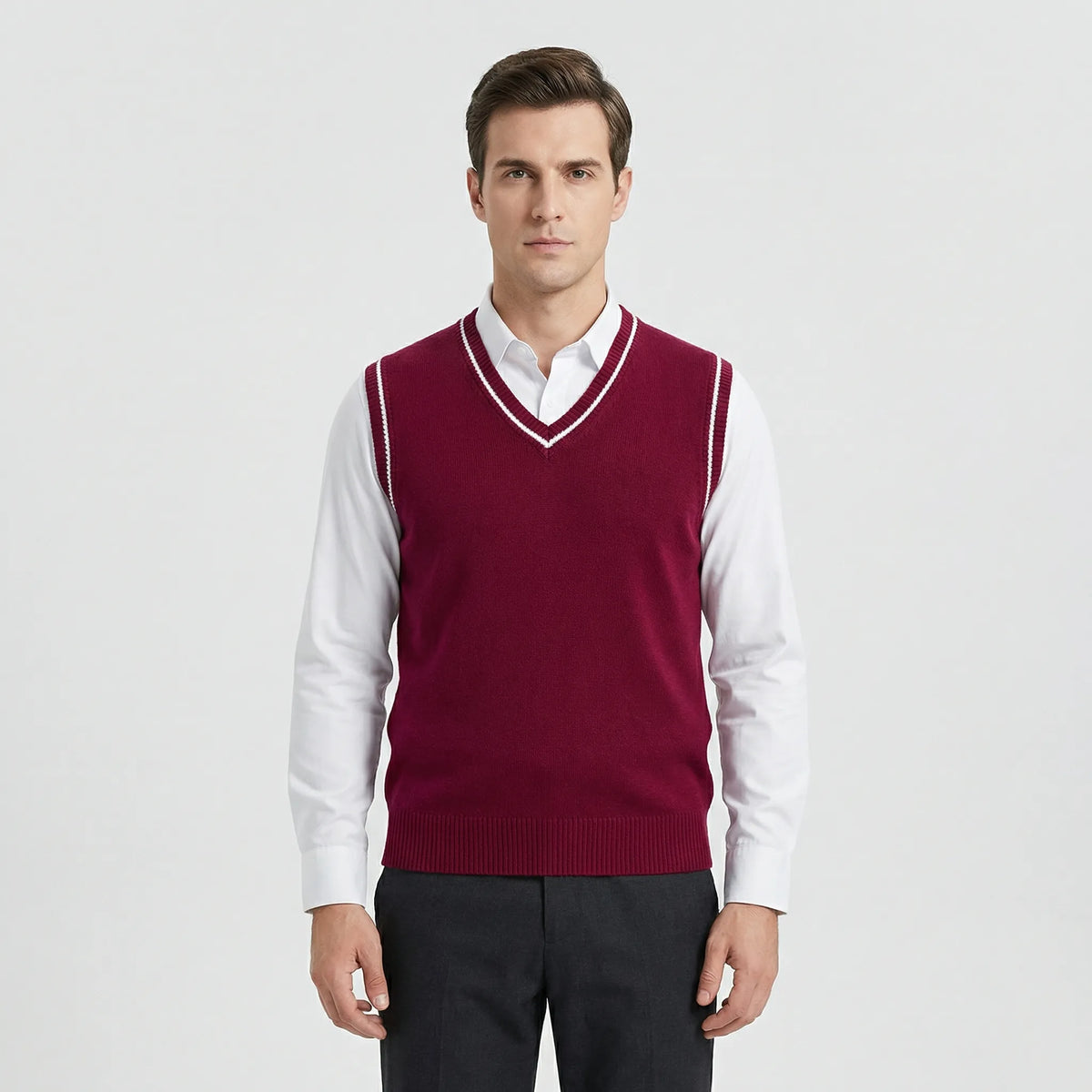 Casual Preppy Knit Jumper Vest