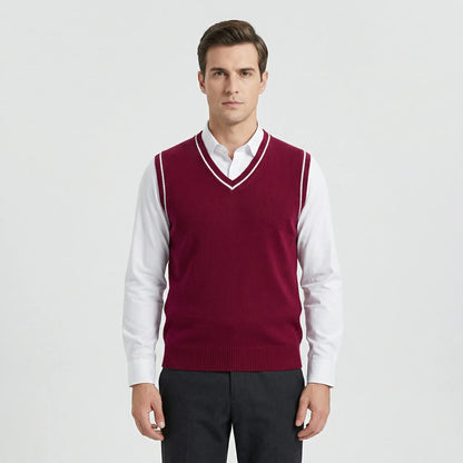 Casual Preppy Knit Jumper Vest