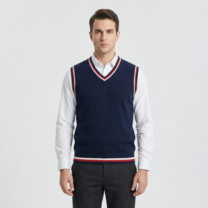Casual Preppy Knit Jumper Vest