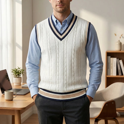 Casual Preppy Knit Jumper Vest