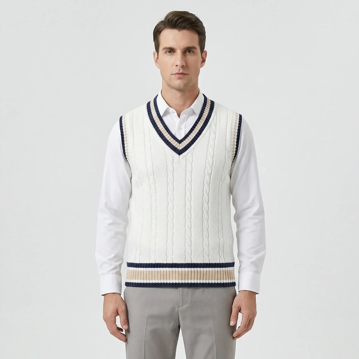 Casual Preppy Knit Jumper Vest