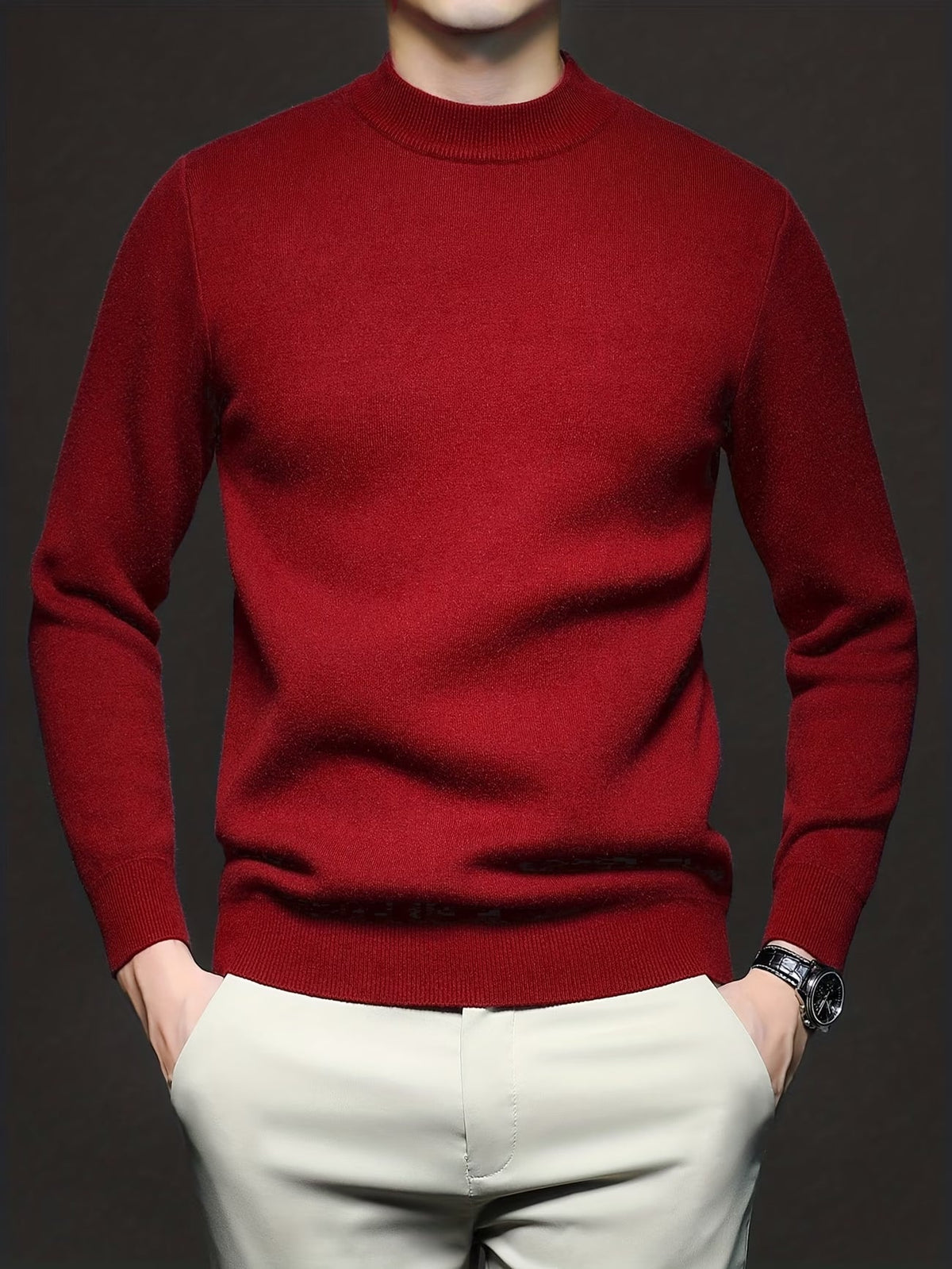 Leo | Men's Cosy High-Neck Knit Pullover for Winter
