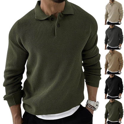 Demetrius Men's Classic Long-Sleeve Polo Sweater
