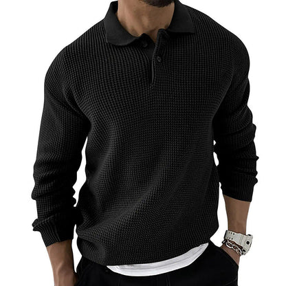 Demetrius Men's Classic Long-Sleeve Polo Sweater