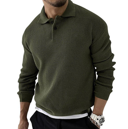 Demetrius Men's Classic Long-Sleeve Polo Sweater