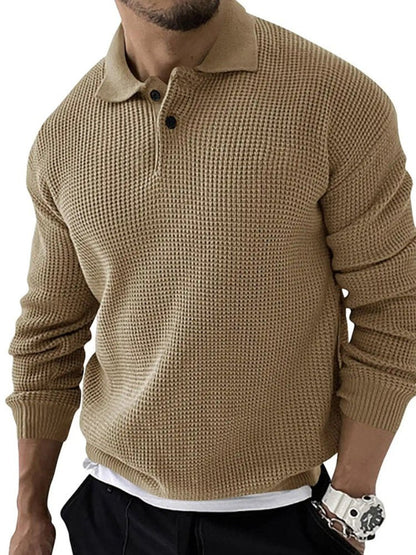 Demetrius Men's Classic Long-Sleeve Polo Sweater