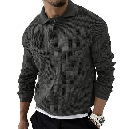 Demetrius Men's Classic Long-Sleeve Polo Sweater
