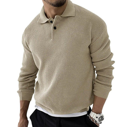 Demetrius Men's Classic Long-Sleeve Polo Sweater