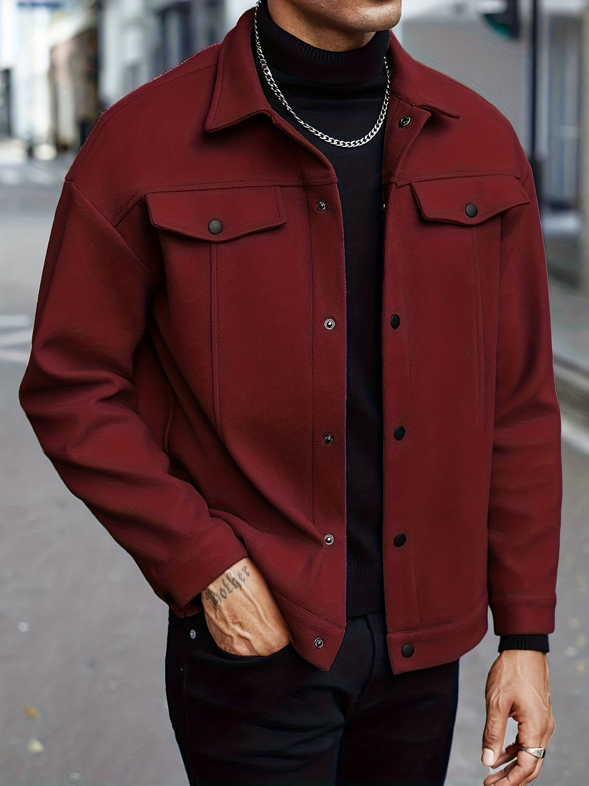 Aaron | Men's Stylish Button-Front Jacket