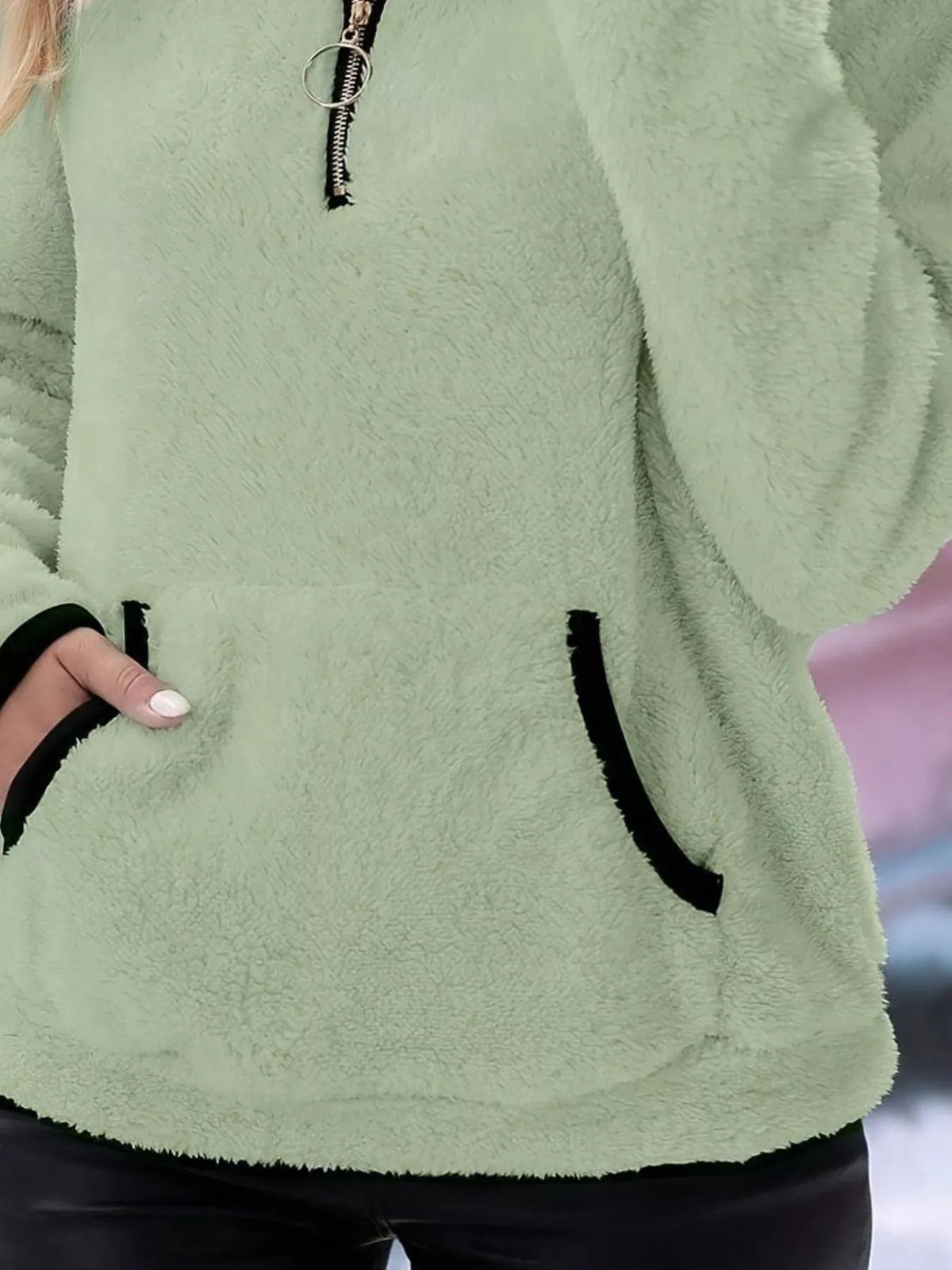 Helen | Women's Cosy Teddy Fleece Half-Zip Pullover Jumper for Winter