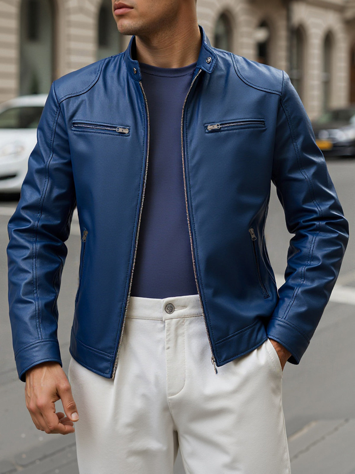 William | Men's Stand Collar Zip-Up Coat for Winter