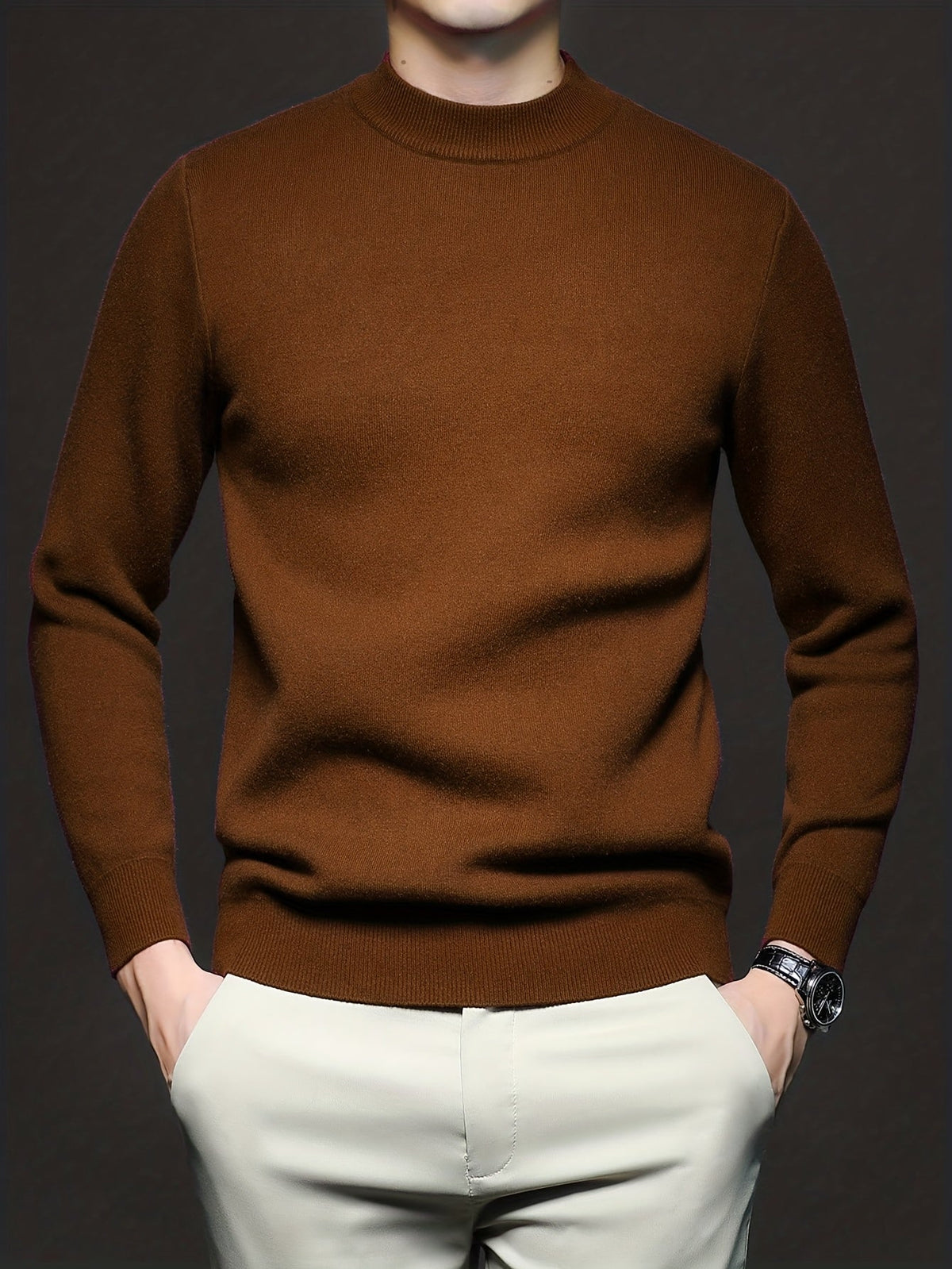 Leo | Men's Cosy High-Neck Knit Pullover for Winter