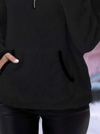 Helen | Women's Cosy Teddy Fleece Half-Zip Pullover Jumper for Winter