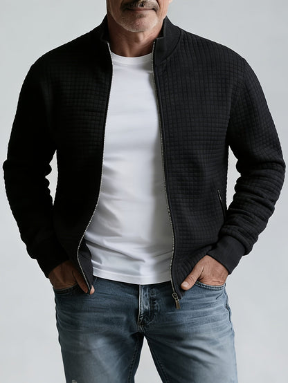 Leo | Men's Textured Waffle-Knit Jacket for Winter