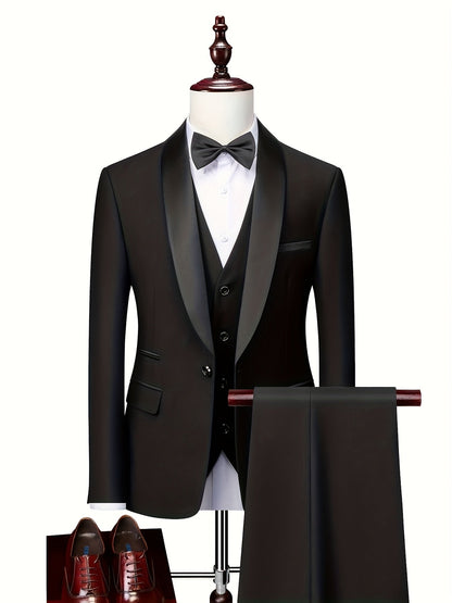 James | Men's Elegant Shawl Suit Set