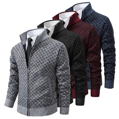 Arthur | Men's Waffle-Knit Zip-Up Cardigan for Winter
