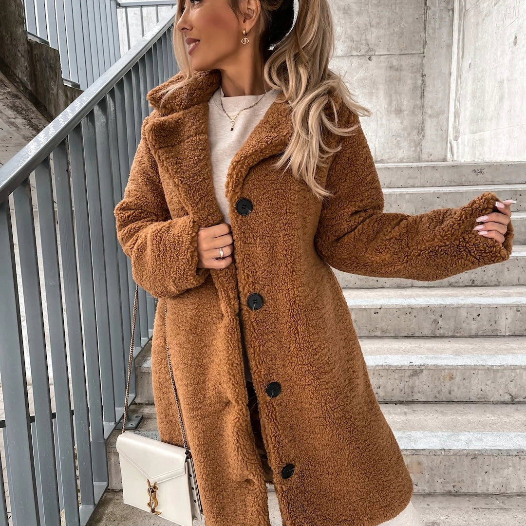 Doris | Women's Cosy Oversized Teddy Long Coat for Winter