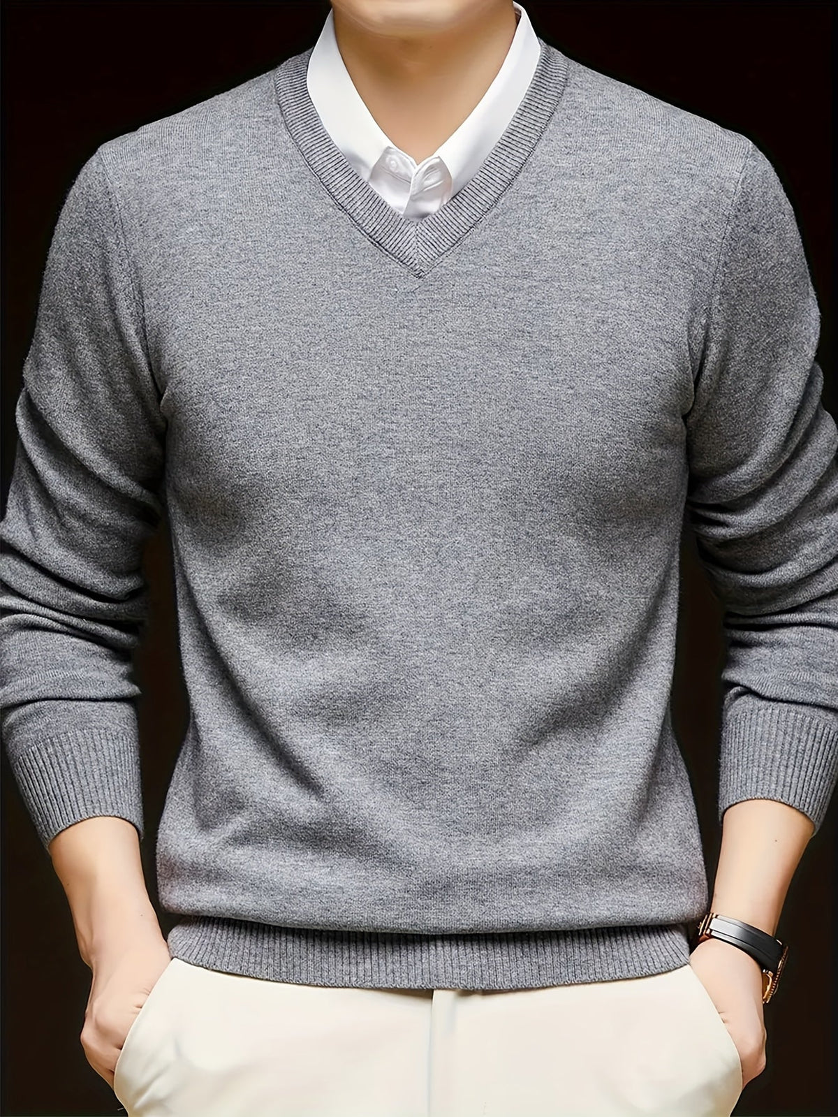 Rory | Men's Classic V-Neck Jumper for Winter