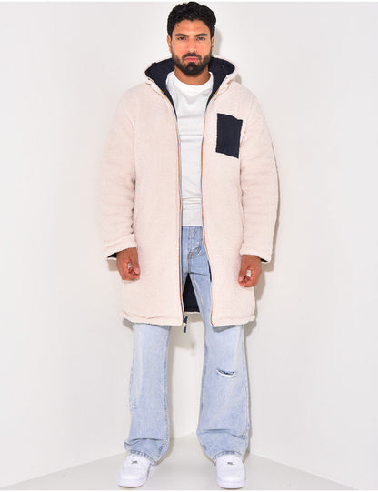Ryan | Men's Long Warm Reversible Coat for Winter
