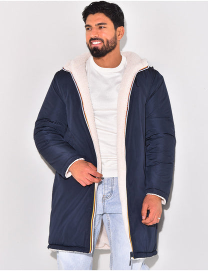 Ryan | Men's Long Warm Reversible Coat for Winter