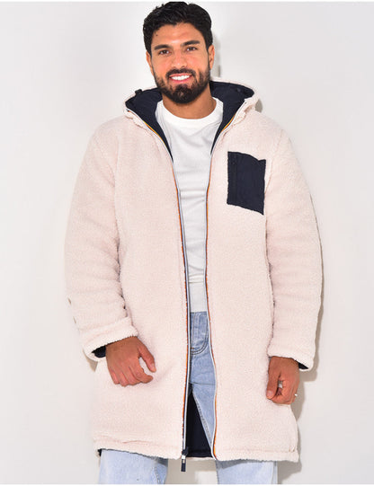 Ryan | Men's Long Warm Reversible Coat for Winter