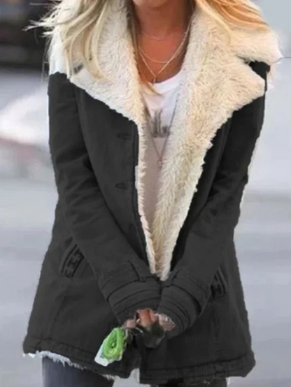 Loretta | Women's Stylish Button-Front Mid-Length Jacket
