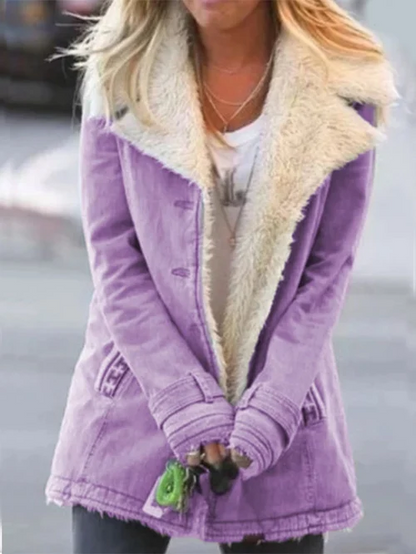Loretta | Women's Stylish Button-Front Mid-Length Jacket