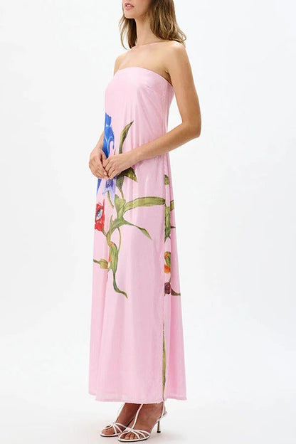 Glamorous Evening Sequin Floral Off-Shoulder A-Line Maxi Dress