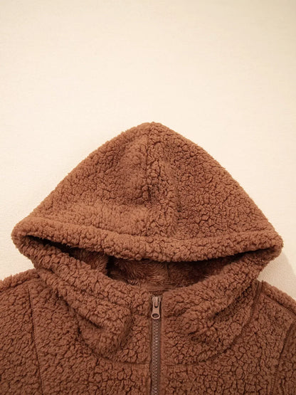 Marjorie | Women's Cosy Relaxed-Fit Teddy Zip-Up Jacket for Winter
