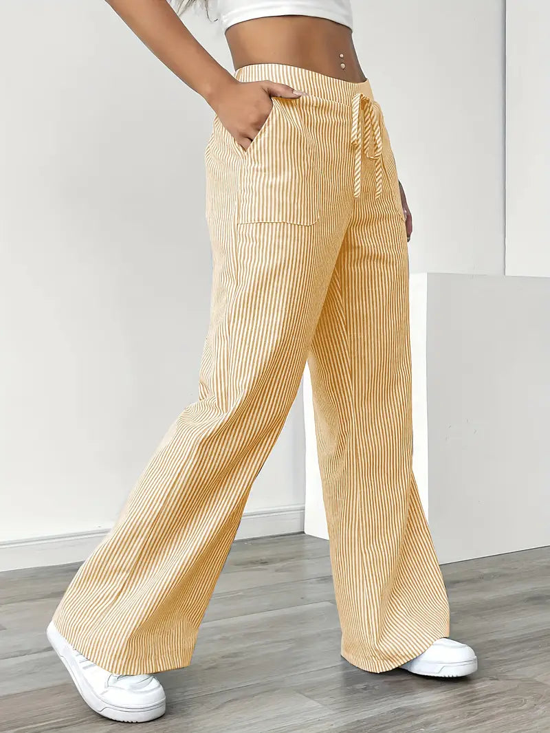 Linda | Chic Striped Trousers with Pockets