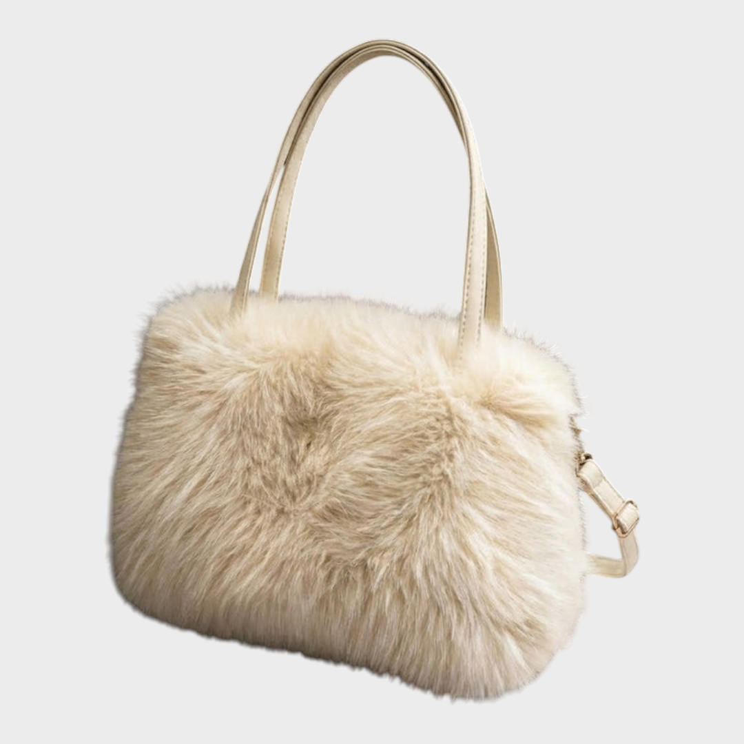 Iris | Women's Luxurious Fluffy Faux Fur Shoulder Bag