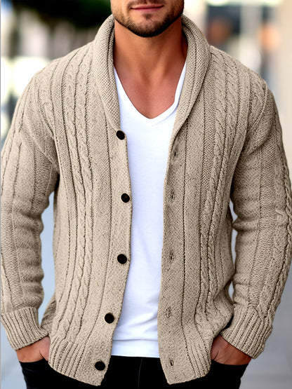 Euan | Men's Stylish Textured Knit Cardigan for Winter