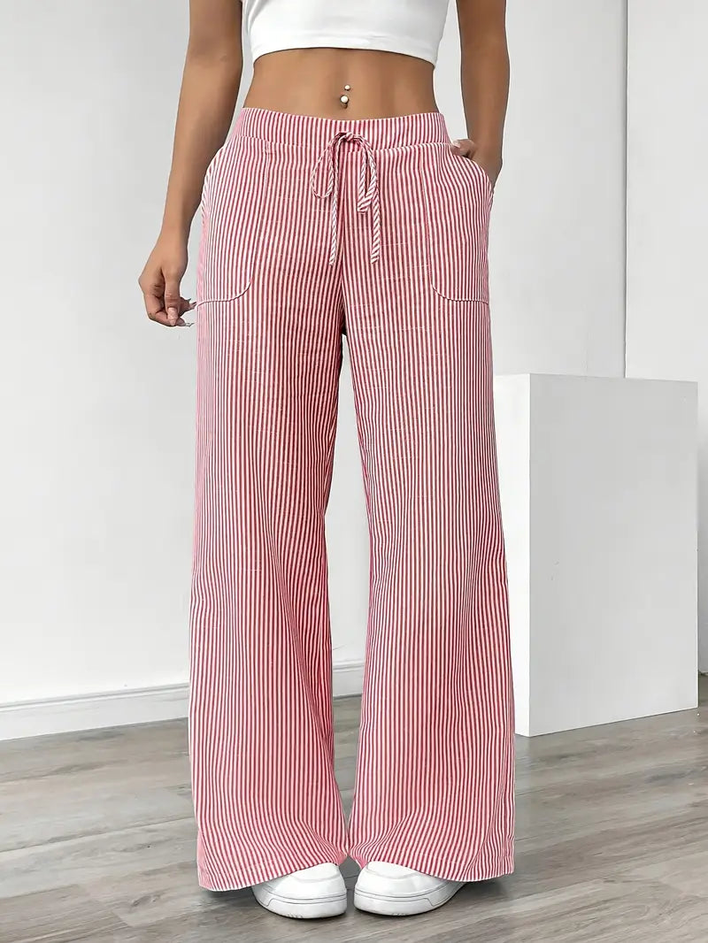 Linda | Chic Striped Trousers with Pockets