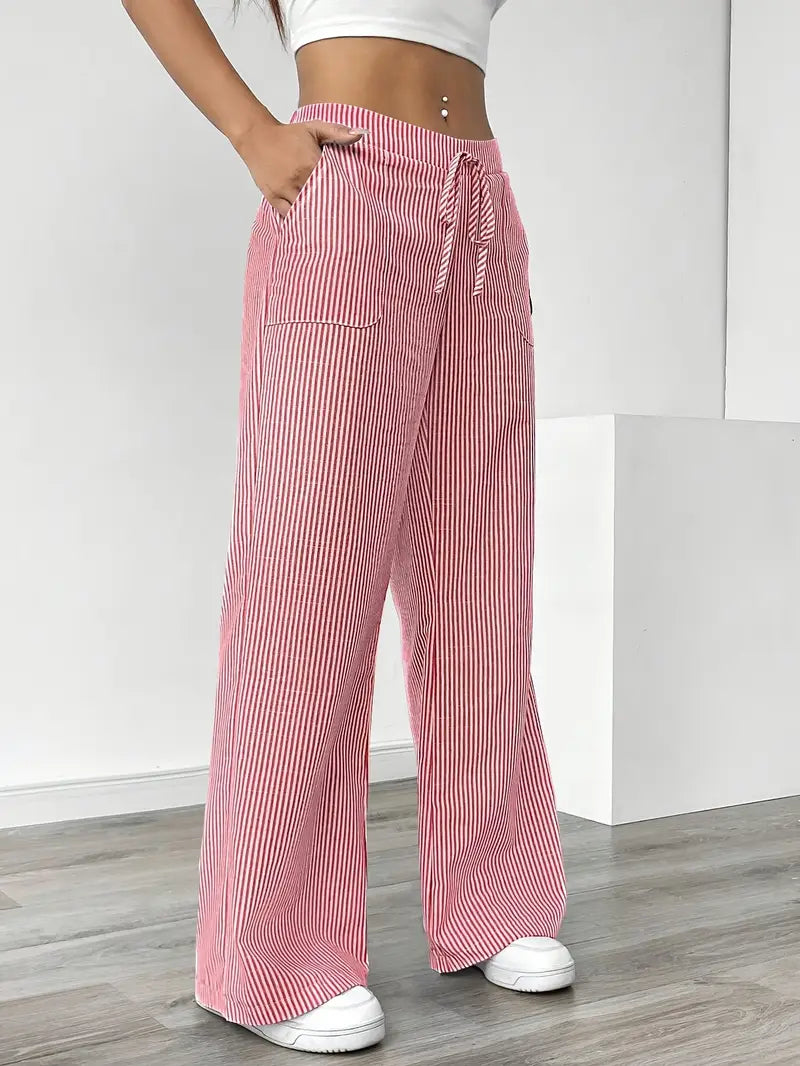 Linda | Chic Striped Trousers with Pockets