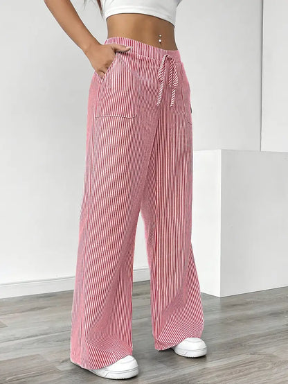 Linda | Chic Striped Trousers with Pockets