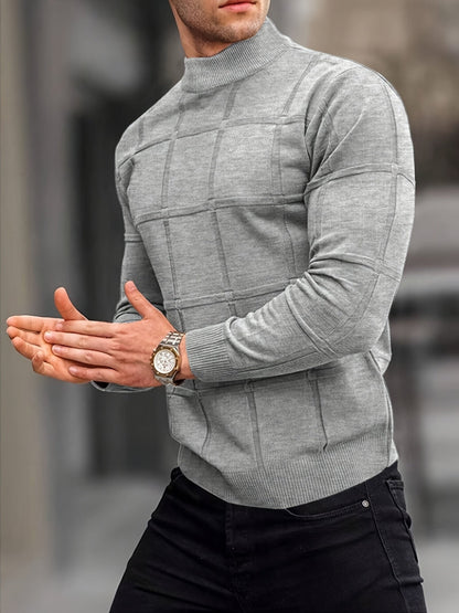Euan | Men's Stand Collar Knit Jumper for Winter