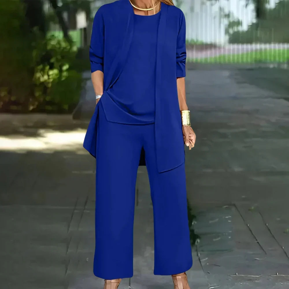 Grace | Women's Chic Three-Piece Pantsuit Set